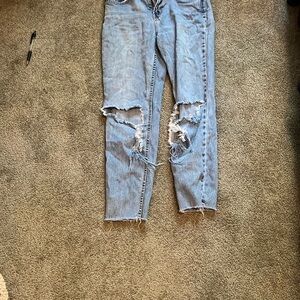 PacSun Blue Straight Leg Jeans Distressed Vintage Look